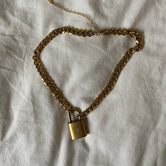 Louis Vuitton Jewelry - authentic louis vuitton lock chain necklace